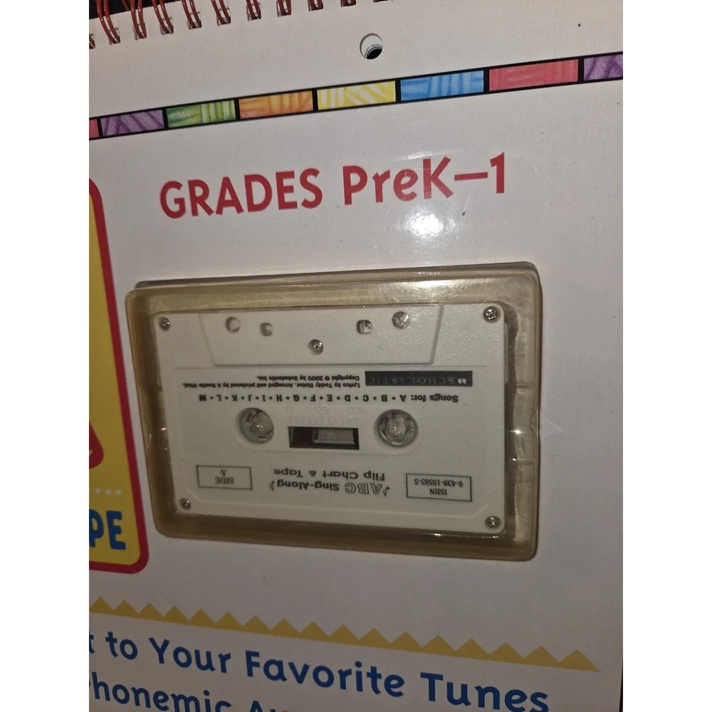 Vintage Scholastic ABC‎ Sing-Along Flip Chart And Tape Lessons & Activities 2000